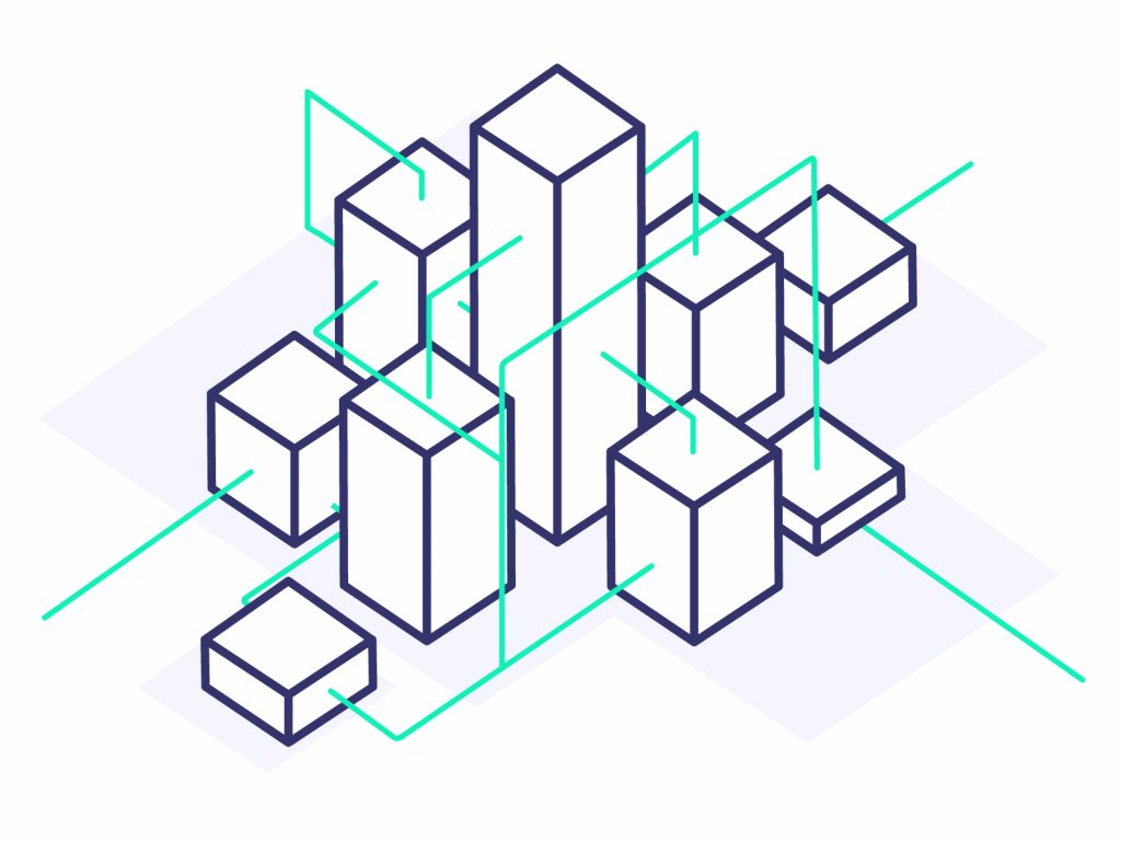Figure symbolising an abstract architecture and connectivity. Design by Lydie Tremblet @ University of Luxembourg
