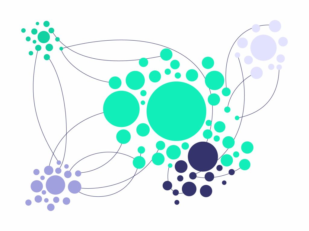 Figure symbolising data clusters. Design by Lydie Tremblet @ University of Luxembourg